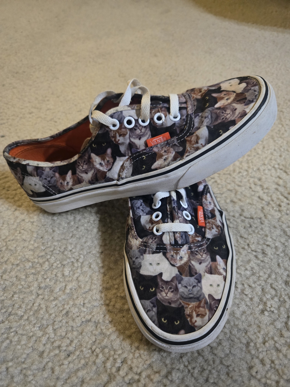Rare Vans x ASPCA Authentic Cat Print Sneakers Collage Unisex